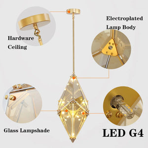 Modern Angular Diamond Style LED Pendant Light Seus Lighting