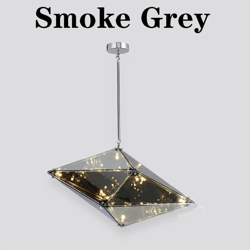 Modern Angular Diamond Style LED Pendant Light - Lights