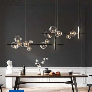Modern Black Glass Chandelier Seus Lighting