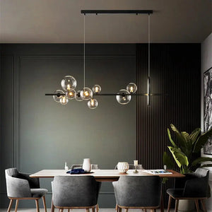 Modern Black Glass Chandelier Seus Lighting