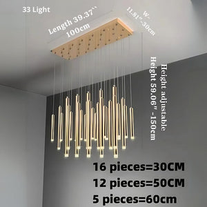 Modern Black & Gold Dining Room Ceiling Fixture Seus Lighting