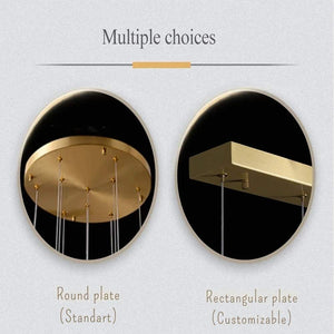 Modern Crystal Chandelier for High Ceiling Living Room Seus Lighting