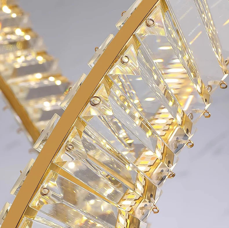 Modern Crystal Light Fixture for Staircase & Foyer & High Ceiling  Seus Lighting