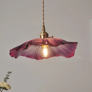 Modern Glass Flower Pendant Lights Seus Lighting