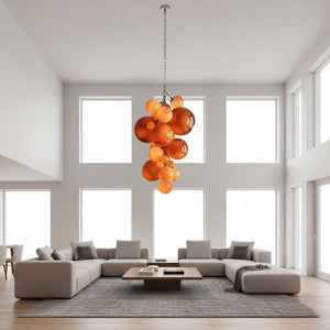 Modern Large Glass Bubble Chandelier Seus Lighting