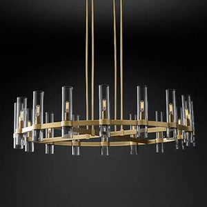 Modern Metal Chandelier Gold & Black & Chrome Seus Lighting