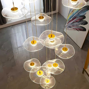Modern Mushroom Lotus Leaf Led Chandelier Seus Lighting