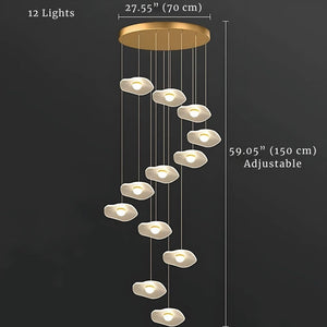 Modern Mushroom Lotus Leaf Led Chandelier Seus Lighting