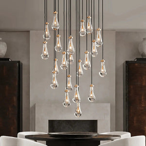 Modern Raindrop Chandelier for Foyer & Staircase Seus Lighting
