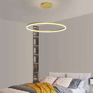 Modern Ring Pendant Light Black/Gold/Brown Gold / 35.08” (80cm) Seus Lighting