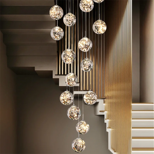 Modern Spiral Chandelier for Staircase Seus Lighting