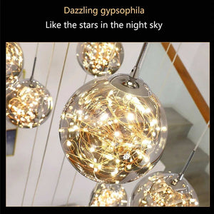 Modern Spiral Chandelier for Staircase Seus Lighting