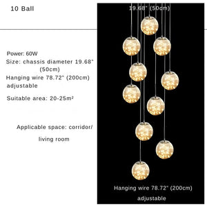 Modern Spiral Chandelier for Staircase Seus Lighting