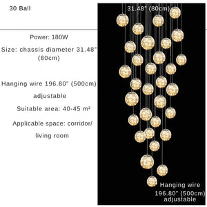 Modern Spiral Chandelier for Staircase Seus Lighting