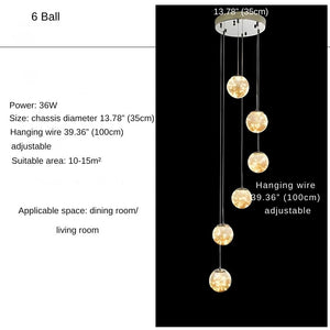 Modern Spiral Chandelier for Staircase Seus Lighting