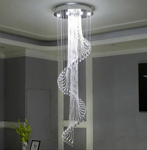 Modern Spiral Crystal Staircace Ceiling Chandelier Seus Lighting