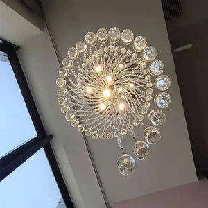 Modern Spiral Crystal Staircace Ceiling Chandelier Seus Lighting