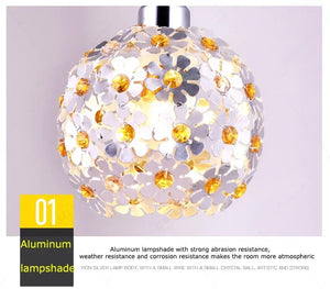 Modern Stainless Steel Petal Chandelier for Staircase Seus Lighting