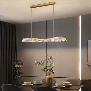 Moly Linear Crystal Chandelier for Dining Room&Kitchen Seus Lighting