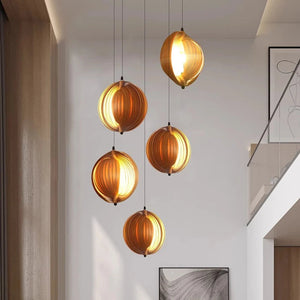 Nia Wood Staircase Chandelier Seus Lighting
