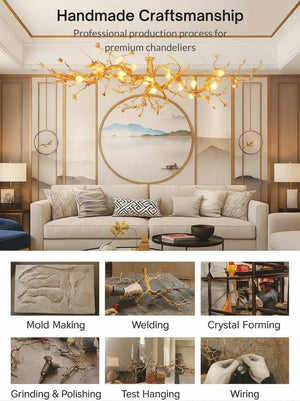 Noa Flower Branch Chandelier Seus Lighting