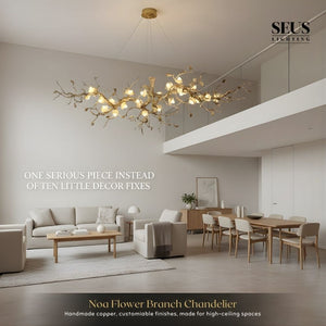Noa Flower Branch Chandelier Seus Lighting