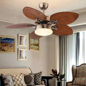 Noreen Leaf Ceiling Fan Brownfanleaf52Inch Seus Lighting