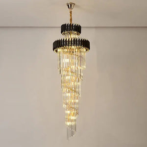Olivia Crystal Modern Stair Chandelier Seus Lighting