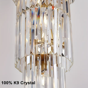 Oly Crystal Staircase Chandelier Seus Lighting
