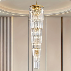 Oly Crystal Staircase Chandelier Seus Lighting