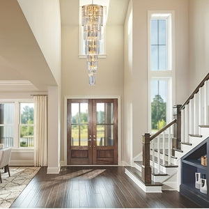 Oly Crystal Staircase Chandelier Seus Lighting