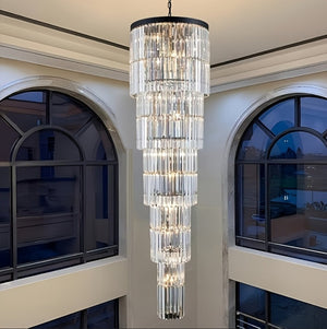 Oly Crystal Staircase Chandelier Seus Lighting
