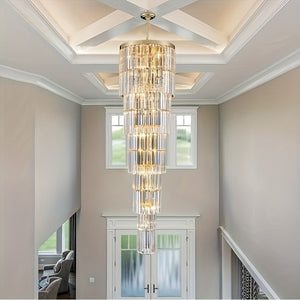 Oly Crystal Staircase Chandelier Seus Lighting