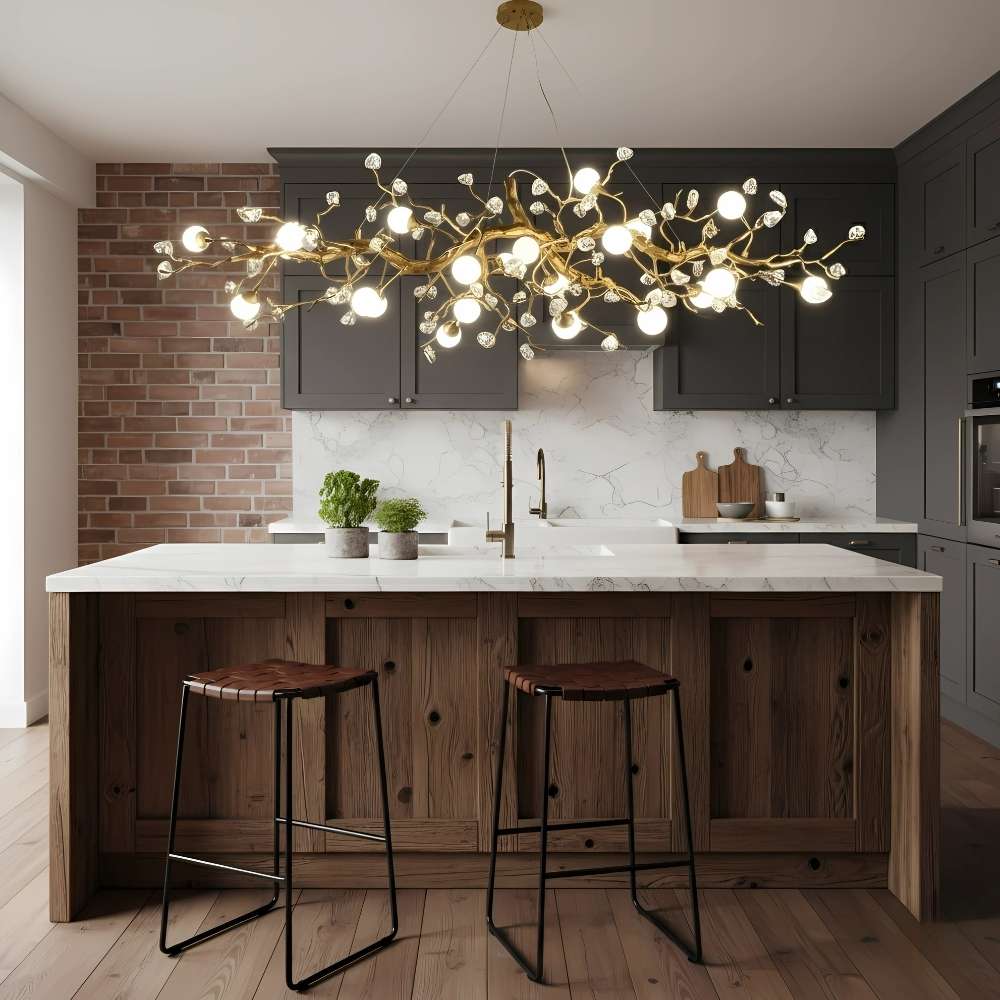 Orgi Statement Linear Branch Chandelier  Seus Lighting