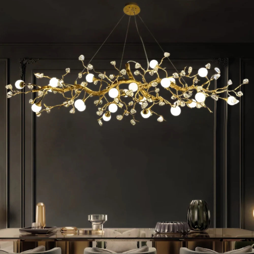 Orgi Statement Linear Branch Chandelier  Seus Lighting