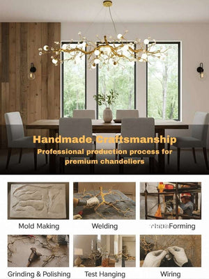 Orgi Statement Linear Branch Chandelier Seus Lighting