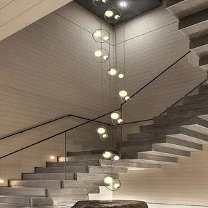 Postmodern Ring Pendant Light for Staircase Seus Lighting