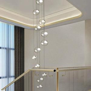 Postmodern Ring Pendant Light for Staircase Seus Lighting