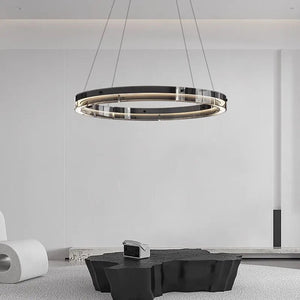 Qyra Contemporary Circular LED Chandelier Seus Lighting