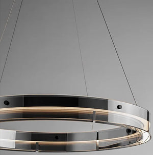 Qyra Contemporary Circular LED Chandelier Seus Lighting
