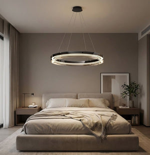 Qyra Contemporary Circular LED Chandelier Seus Lighting