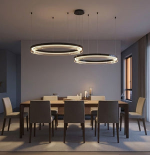Qyra Contemporary Circular LED Chandelier Seus Lighting