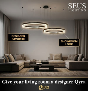 Qyra Contemporary Circular LED Chandelier Seus Lighting