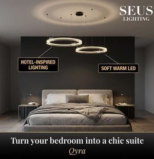 Qyra Contemporary Circular LED Chandelier Seus Lighting