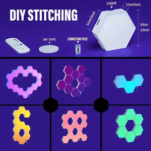 RGB Led Hexagon Wall Lights Wifi/Bluetooth Control Seus Lighting