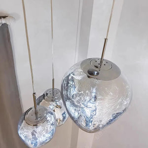 Ruby Contemporary Bubble Glass Pendant Chandelier Seus Lighting