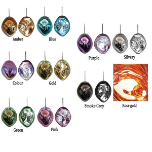 Ruby Contemporary Bubble Glass Pendant Chandelier Seus Lighting