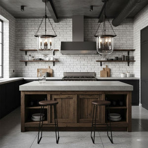 Rustic Bell Jar Pendant light Seus Lighting