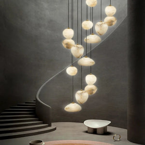 Sage Marble Chandelier Seus Lighting