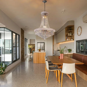 Sansa Chrome Raindrop Crystal Pendant Chandelier Seus Lighting